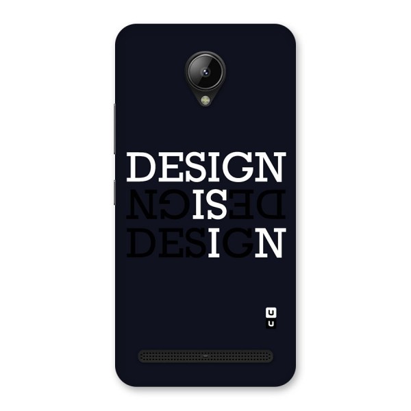 Design is In Typography Back Case for Lenovo C2