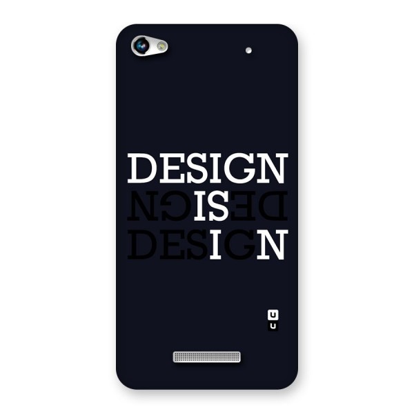 Design is In Typography Back Case for Micromax Hue 2