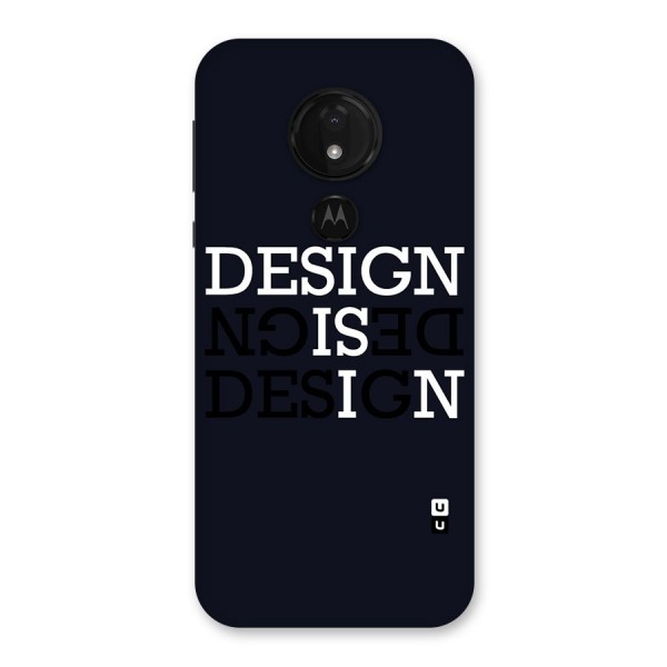 Design is In Typography Back Case for Moto G7 Power