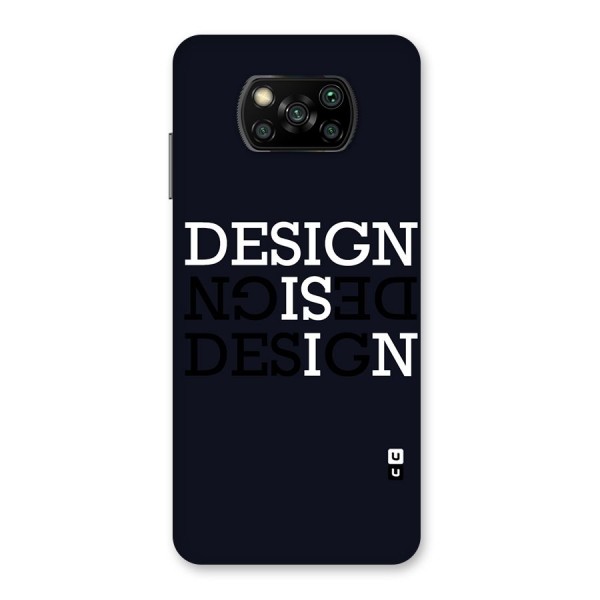 Design is In Typography Back Case for Poco X3