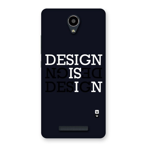 Design is In Typography Back Case for Redmi Note 2