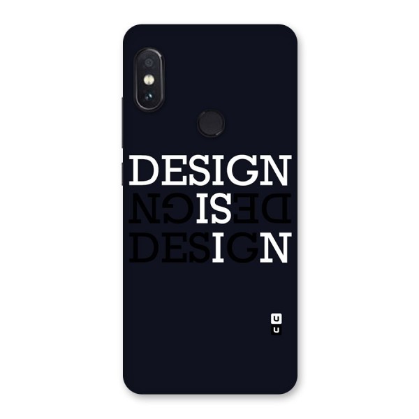 Design is In Typography Back Case for Redmi Note 5 Pro