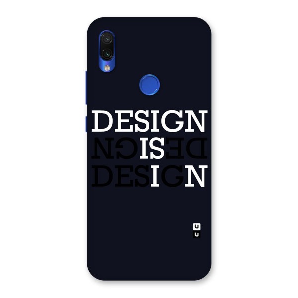 Design is In Typography Back Case for Redmi Note 7S