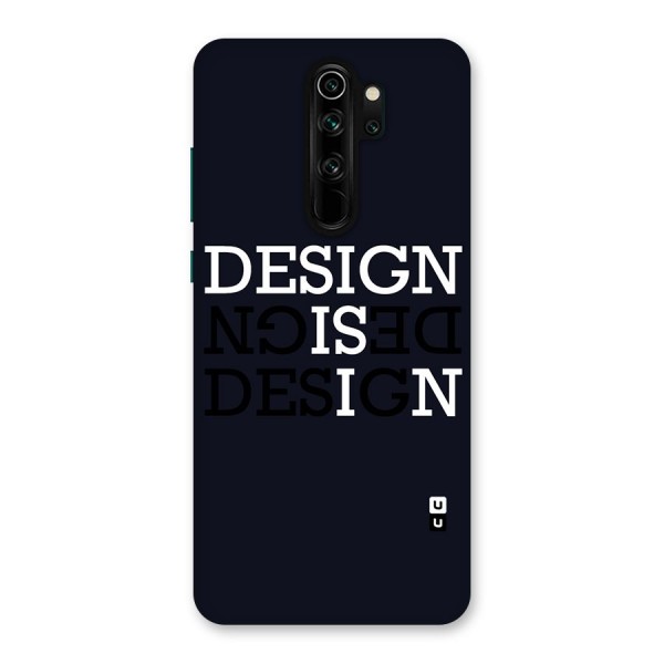 Design is In Typography Back Case for Redmi Note 8 Pro