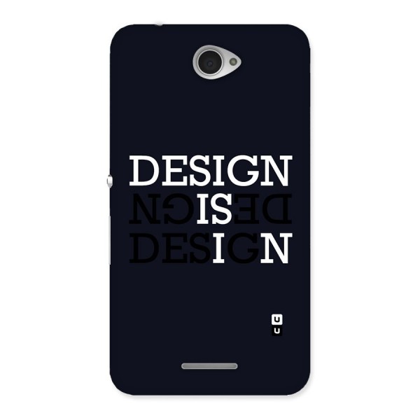 Design is In Typography Back Case for Sony Xperia E4