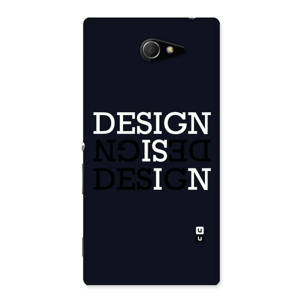 Design is In Typography Back Case for Sony Xperia M2