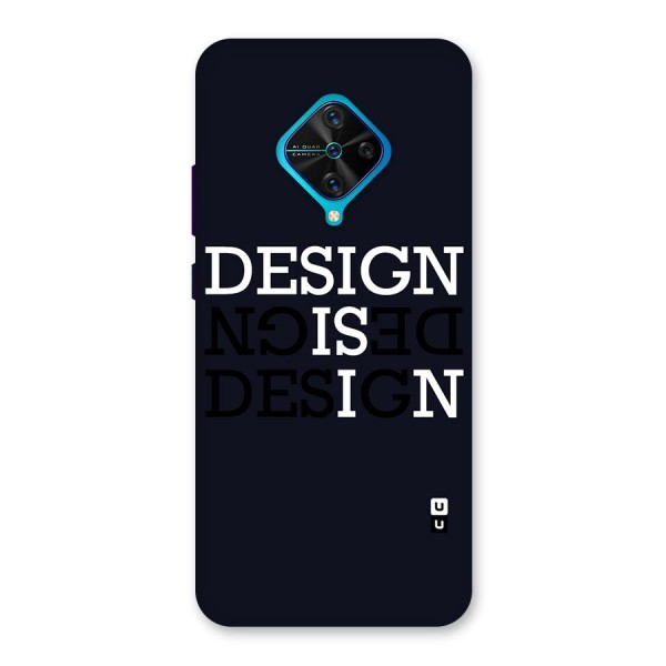 Design is In Typography Back Case for Vivo S1 Pro