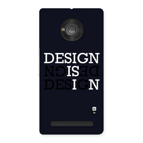 Design is In Typography Back Case for Yu Yunique