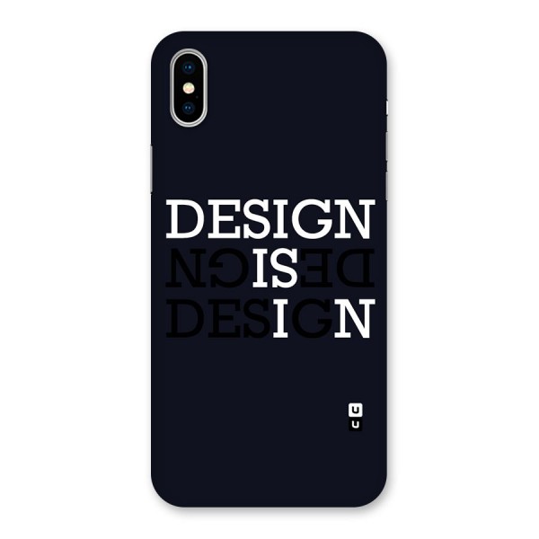 Design is In Typography Back Case for iPhone XS