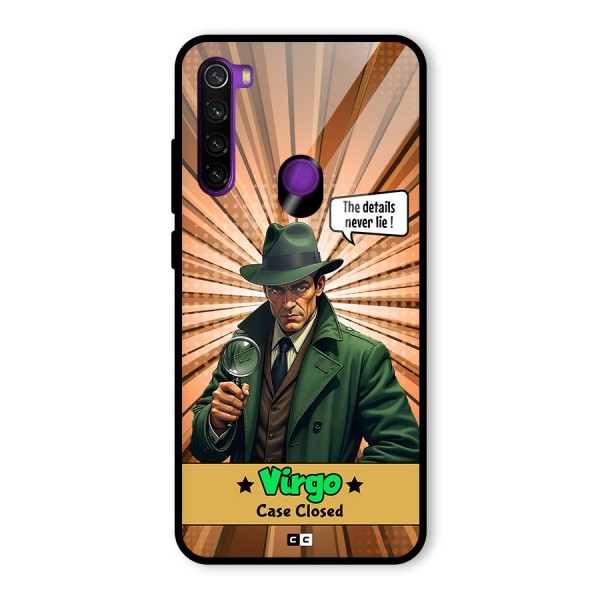 Detective Virgo Glass Back Case for Redmi Note 8
