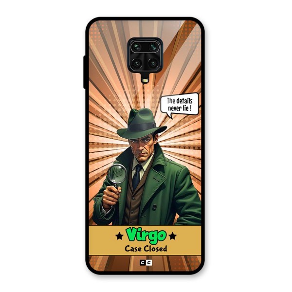 Detective Virgo Glass Back Case for Redmi Note 9 Pro Max