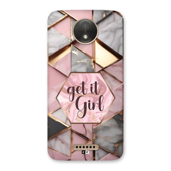 Diamond Girl Back Case for Moto C Plus