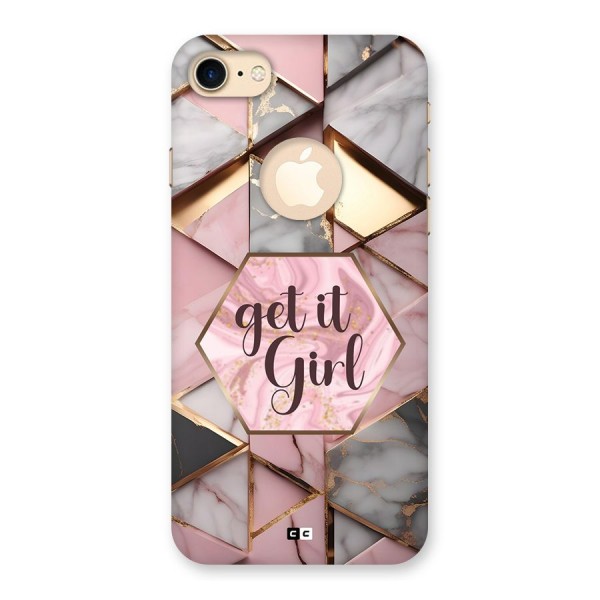 Diamond Girl Back Case for iPhone 7 Logo Cut