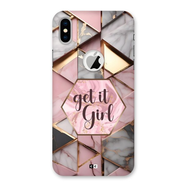 Diamond Girl Back Case for iPhone X Logo Cut