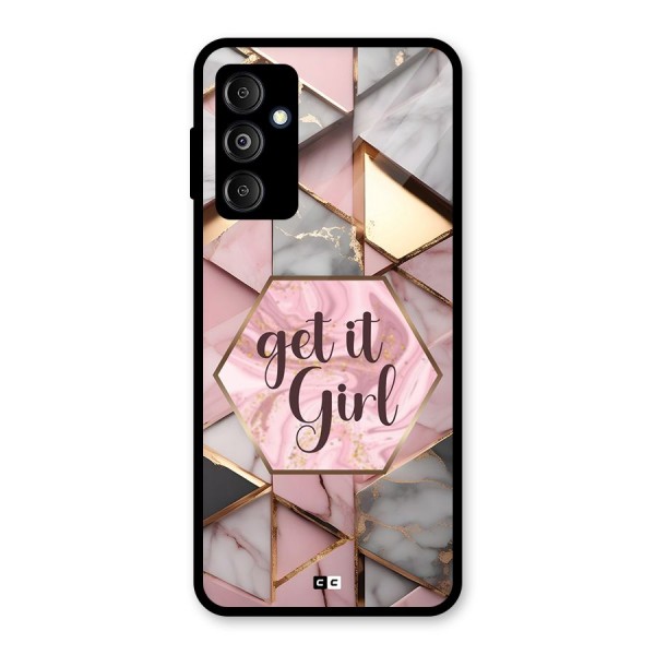 Diamond Girl Glass Back Case for Galaxy M14 5G