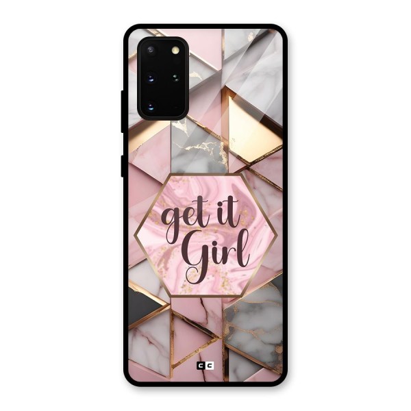 Diamond Girl Glass Back Case for Galaxy S20 Plus