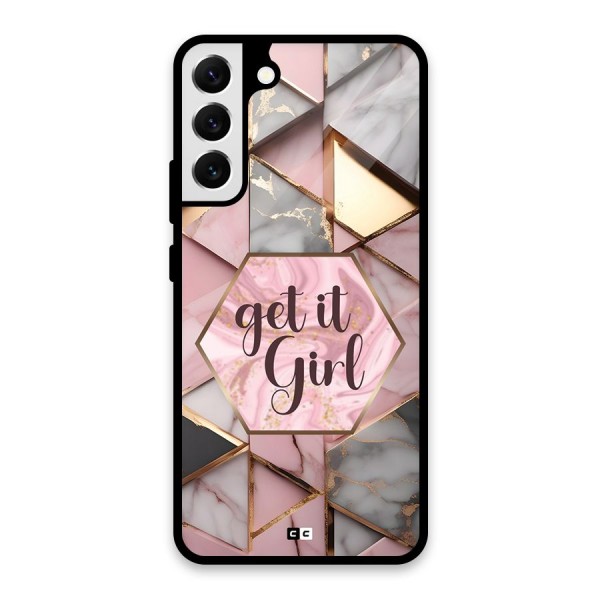 Diamond Girl Glass Back Case for Galaxy S22 Plus 5G
