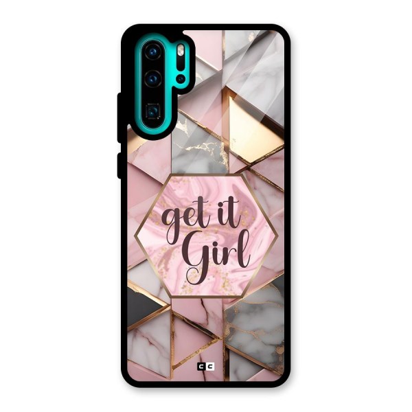 Diamond Girl Glass Back Case for Huawei P30 Pro