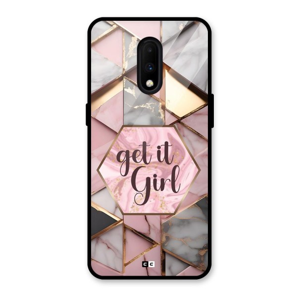 Diamond Girl Glass Back Case for OnePlus 7