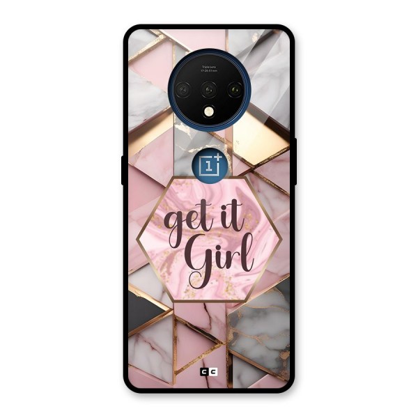 Diamond Girl Glass Back Case for OnePlus 7T