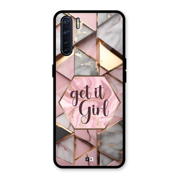 Diamond Girl Glass Back Case for Oppo F15