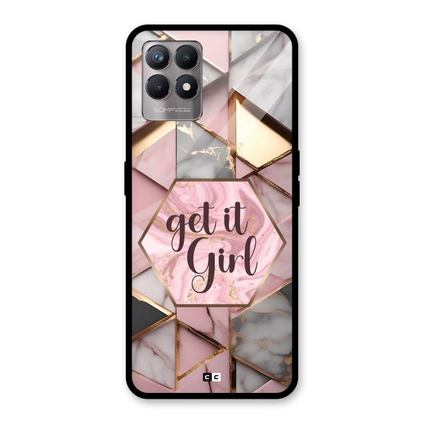 Diamond Girl Glass Back Case for Realme Narzo 50