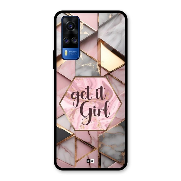 Diamond Girl Glass Back Case for Vivo Y51
