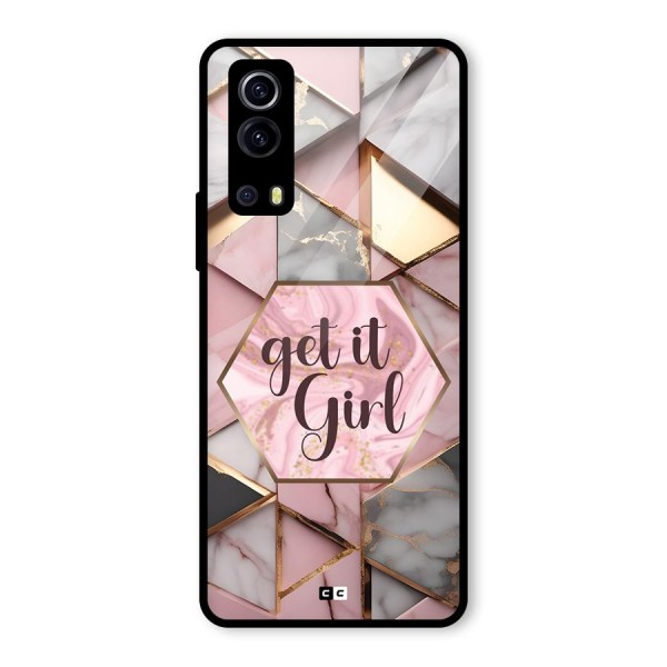 Diamond Girl Glass Back Case for Vivo iQOO Z3
