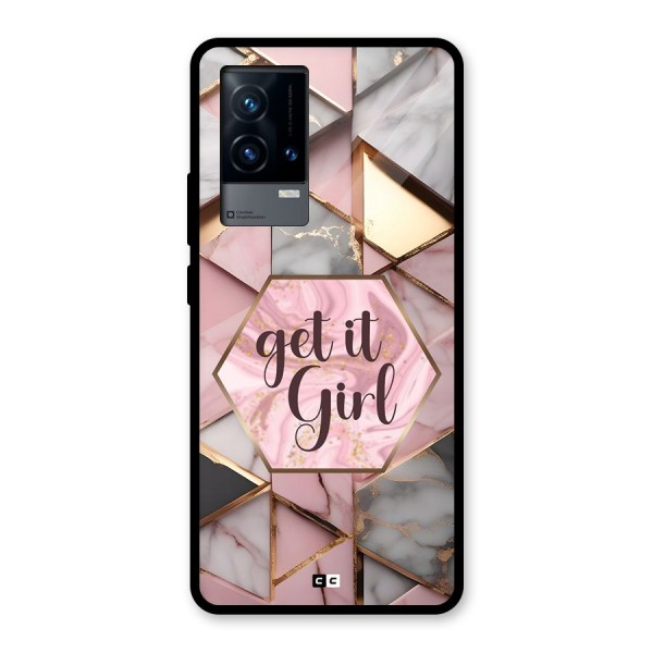 Diamond Girl Glass Back Case for iQOO 9 5G