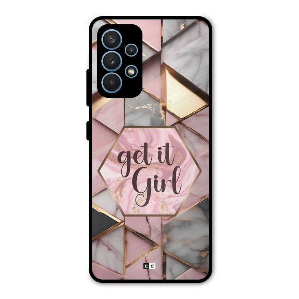 Diamond Girl Metal Back Case for Galaxy A32