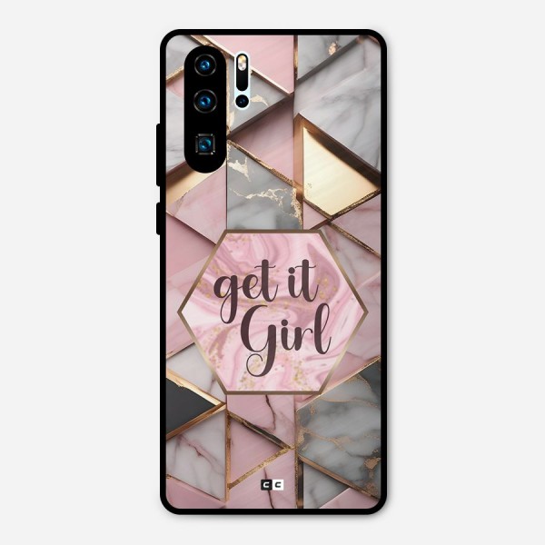 Diamond Girl Metal Back Case for Huawei P30 Pro