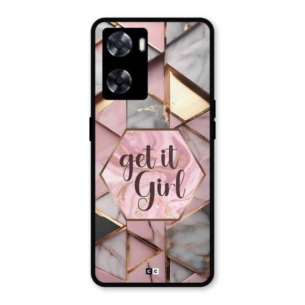 Diamond Girl Metal Back Case for Oppo A57 2022