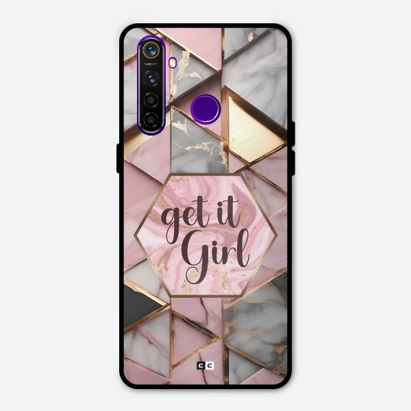 Diamond Girl Metal Back Case for Realme 5 Pro
