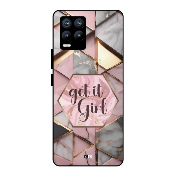 Diamond Girl Metal Back Case for Realme 8 Pro