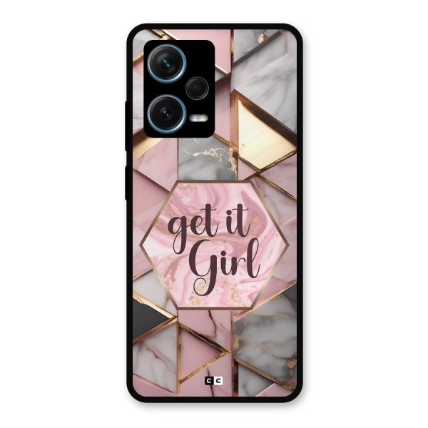 Diamond Girl Metal Back Case for Redmi Note 12 Pro Plus 5G