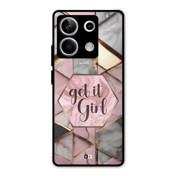 Diamond Girl Metal Back Case for Redmi Note 13 5G