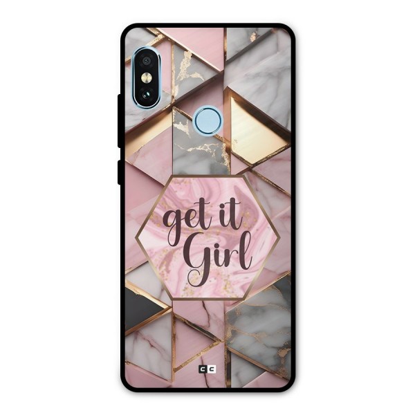 Diamond Girl Metal Back Case for Redmi Note 5 Pro