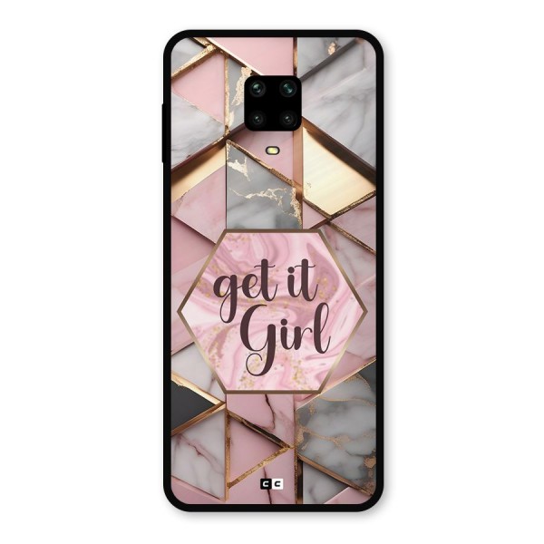 Diamond Girl Metal Back Case for Redmi Note 9 Pro Max