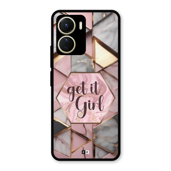 Diamond Girl Metal Back Case for Vivo Y16