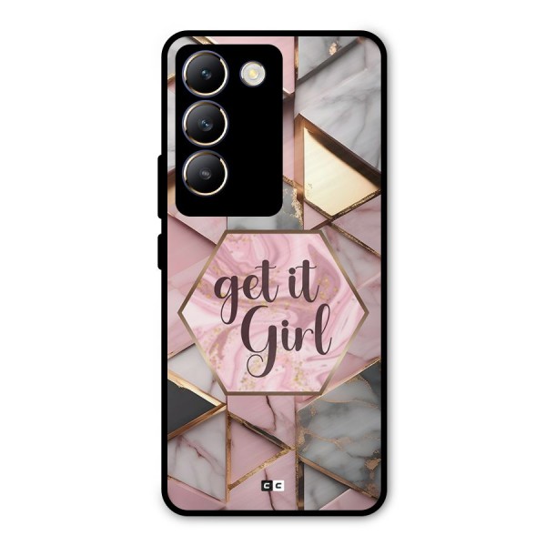 Diamond Girl Metal Back Case for Vivo Y200e
