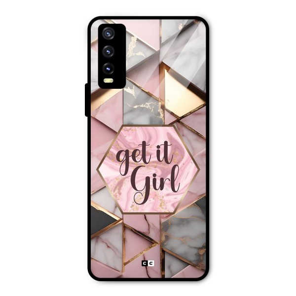 Diamond Girl Metal Back Case for Vivo Y20t