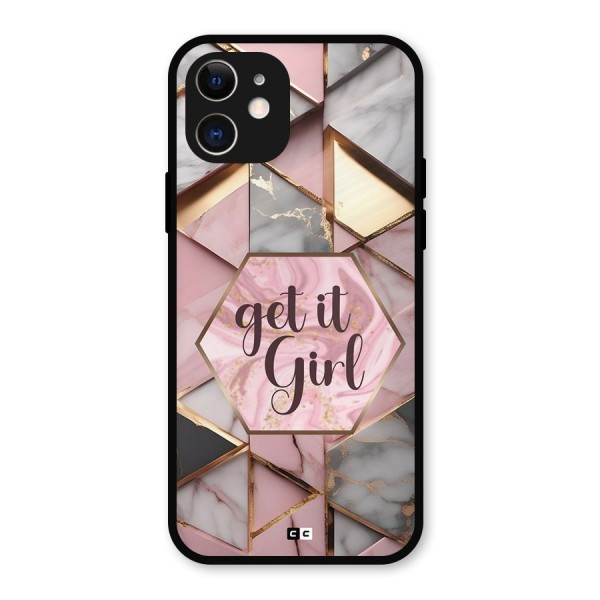 Diamond Girl Metal Back Case for iPhone 12