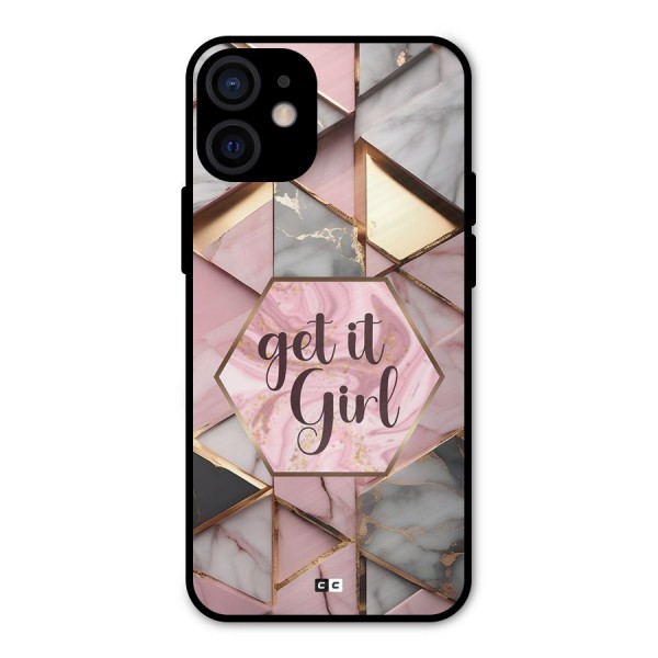 Diamond Girl Metal Back Case for iPhone 12 Mini