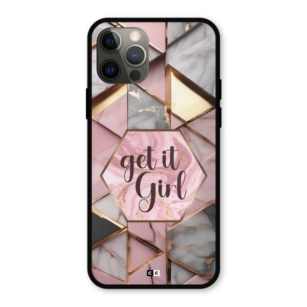 Diamond Girl Metal Back Case for iPhone 12 Pro