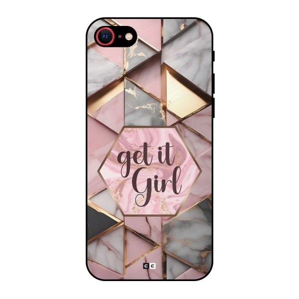 Diamond Girl Metal Back Case for iPhone SE 2022