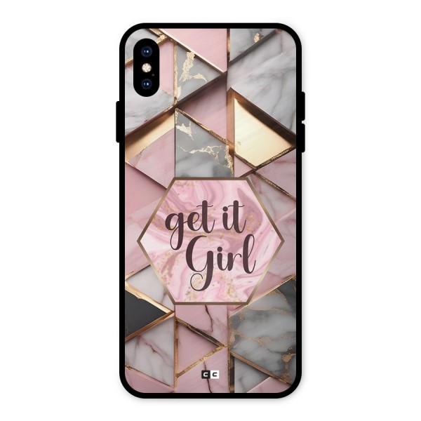 Diamond Girl Metal Back Case for iPhone XS Max