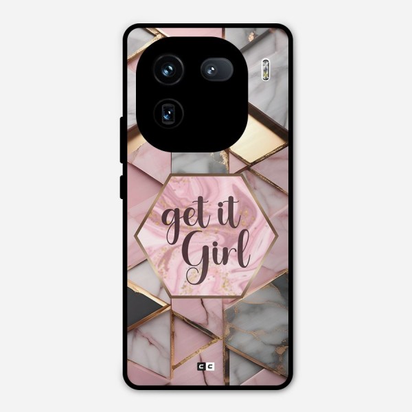 Diamond Girl Metal Back Case for iQOO 12