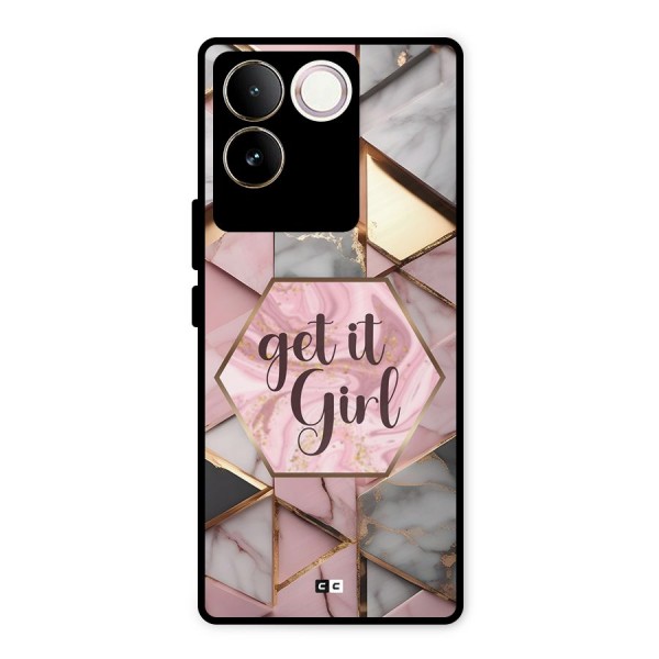 Diamond Girl Metal Back Case for iQOO Z7 Pro