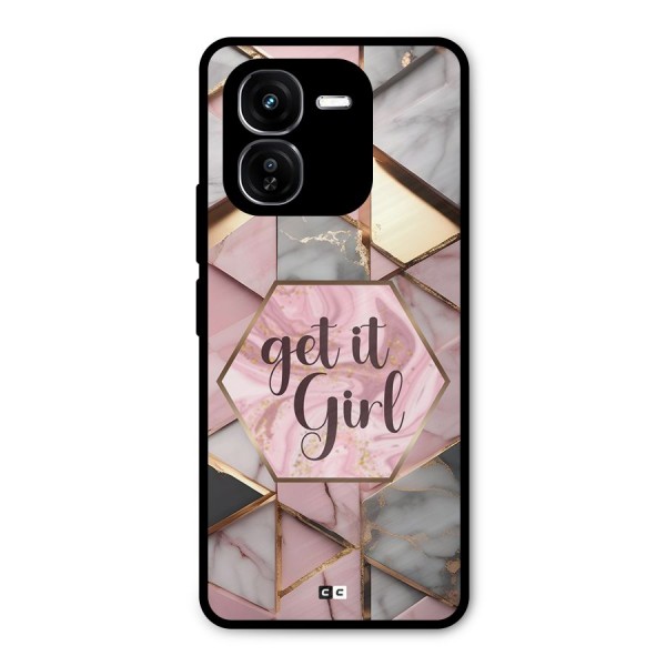 Diamond Girl Metal Back Case for iQOO Z9x