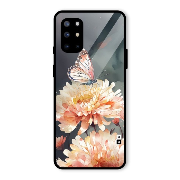 Digital Art Butterfly Flower Glass Back Case for OnePlus 8T